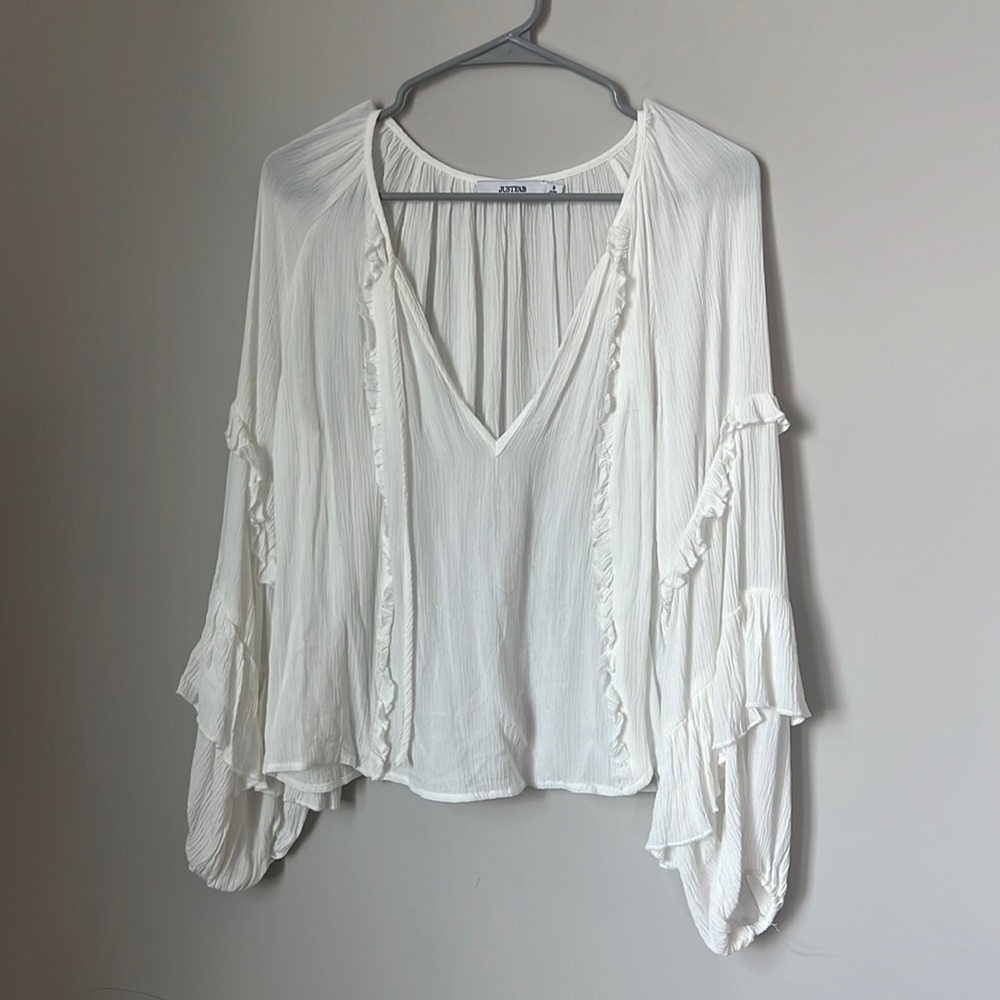 Just Fab White Blouse